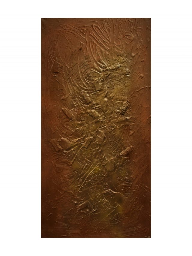 Abstract informal on canvas - Chocolate
